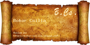 Bokor Csilla névjegykártya
