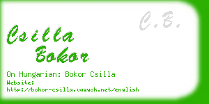 csilla bokor business card